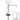 Stainless steel hand pump with inset showing usage on a white background