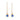 Gold earrings with blue gemstones on a white background