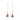 Pair of earrings with gemstones on a white background