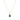 Gold necklace with a blue gemstone pendant on a white background