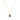 Gold necklace with a pendant featuring a multicolored gemstone on a white background