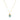 Gold necklace with a blue gemstone pendant on a white background