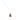 Necklace with a red gemstone pendant on a white background