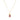 Gold necklace with a small pendant on a white background