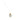 Necklace with a gold and crystal pendant on a white background