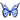 Blue Morpho butterfly steel garden bench by Cricket Forge on a white background
