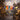 Colorful hot air balloon in a steampunk- Fantasy vibe city with gears and machinery.