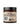 Jar of hair product with label and black lid on a white background