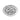 Round metallic object with engraved text on a white background