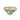 Silver ring with a green gemstone and gold band on a white background