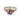 Silver ring with a pink gemstone on a white background