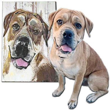 Custom Hand Painted Dog Portraits