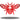 Red Honey Bee Wall Artdecorative item on a white background