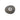 Round gray stone with a metal emblem on a white background