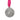 Silver medal with unicorn design on a pink ribbon against a white background