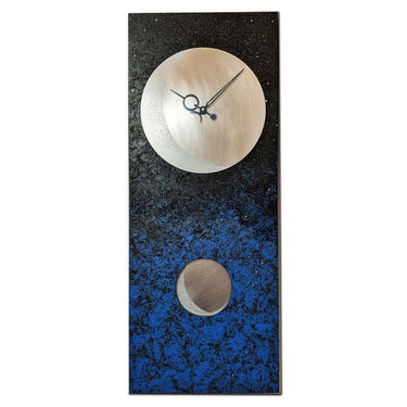 Moon at Night Pendulum Clock by Leonie Lacouette Wall Clocks Leonie Lacouette Clocks 30''x12''x2'' Eclectic Treasures