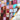 Colorful wooden block puzzle on a white surface