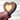 Wooden heart-shaped object with a gold内心, held by a hand against a light background