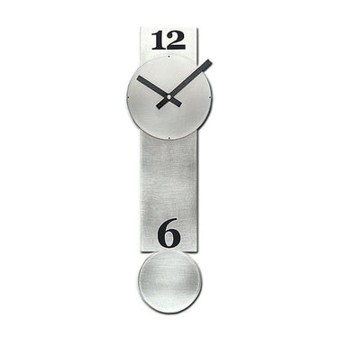 Narrow Pendulum Clock by Leonie Lacouette Wall Clocks Leonie Lacouette Clocks Steel Eclectic Treasures