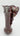 Artistic ceramic vase with wavy rim and marbled design on a white background