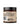 Jar of hair product with label and black lid on a white background