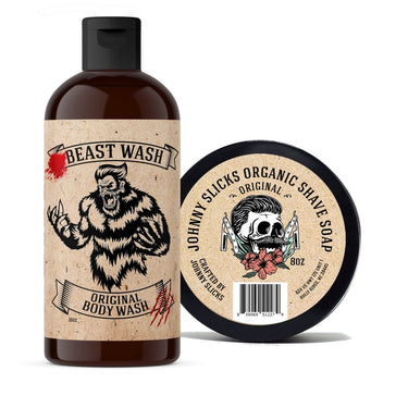 Organic Shower Set – Body Wash and Shave SoapGift Set