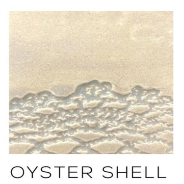 Beige color swatch labeled 'Oyster Shell' with a textured pattern.