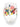 Clear wine glass with a colorful floral design on a white background