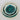 Stack of ceramic bowls with teal and white glaze on a white background