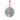 Decorative Patriotic Santa Christmas ornament with a winter scene and a person in a coat, hanging on a red string.