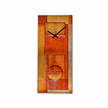 Copper Pendulum Wall Clock Handcrafted by Leonie Lacouette on white background