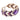 Bracelet with purple stones and gold accents on a white background