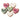 Heart-shaped cookies with colorful swirled icing on a white background