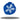 Blue Sand Dollar Metal Wall Art with white floral design on a white background