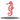 Red Seahorse Metal Wall Art on a white background