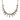 Abalone Necklace with multicolored beads on a white background