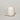 White ceramic mug on a gray background