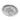 Decorative silver coaster with a cup and saucer design on a white background