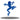 Blue frog silhouette on a white background