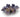 Decorative ceramic piece with marbled purple and brown design on a white background