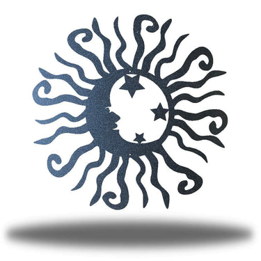 Wacky Solar and Moon Metal Wall Art design on a white background