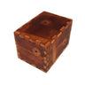 Wooden puzzle box on a white background