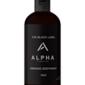 Black bottle of Men's Body Wash with 'The Black Label' branding on a white background
