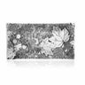 Decorative glass plate with leaf pattern on a white background
