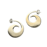 Bronze Reverse Wave Earrings