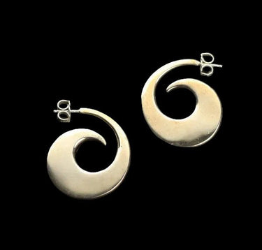 Bronze Reverse Wave Earrings