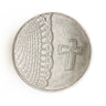 Gray Cross Jewelry Handmade Ring Dish on white background