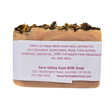 Fern Valley Goat Milk Soap with label on a white background