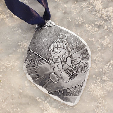 Frosty Fisherman Ornament - Wendell August Forge