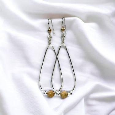 Artisan crafted sterling silver earrings with recycled metals